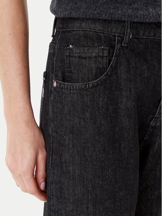 Rinascimento Rinascimento Traperice CFC0125150003 Crna Loose Fit