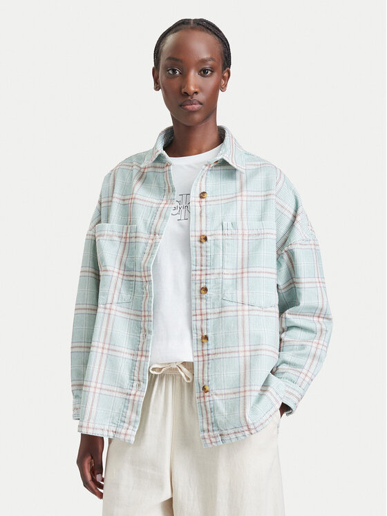 Billabong Billabong Πουκάμισο EBJWT00120 Ανοιχτό πράσινο Oversize