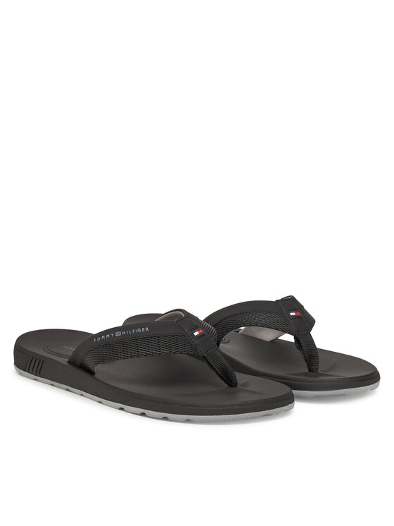 Tommy Hilfiger Tommy Hilfiger Japonke Molded Hilfiger Beach Sandal FM0FM05361 Črna