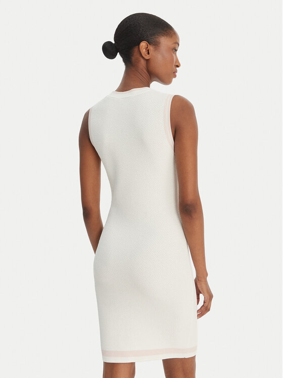 Guess Guess Trikotāžas kleita V6GK04 Z0648 Balts Regular Fit