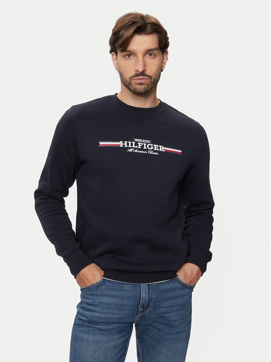 Tommy Hilfiger Tommy Hilfiger Pulóver MW0MW35530 Sötétkék Regular Fit