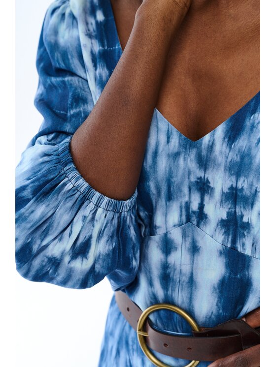blue shadow blue shadow Bluzka Lundi Niebieski Regular Fit