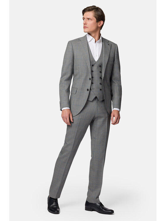 Lancerto Lancerto Garnitur Arkansas GA073123000017 Szary Slim Fit