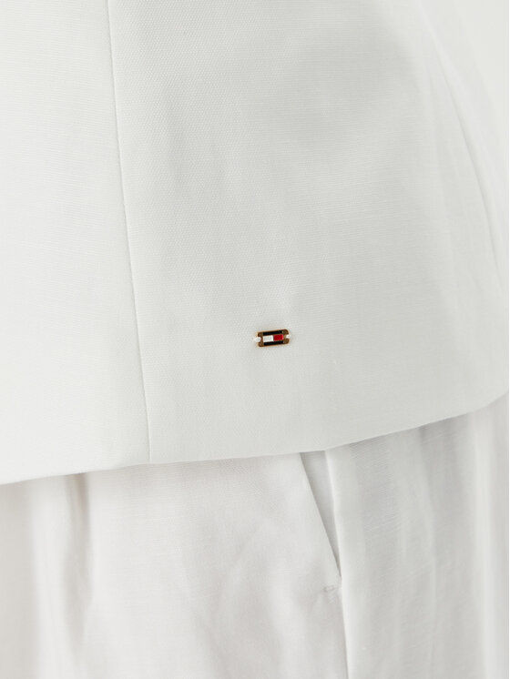 Tommy Hilfiger Tommy Hilfiger Top WW0WW49765 Biały Slim Fit