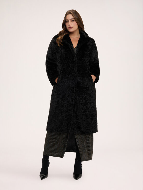 Fiorella Rubino Fiorella Rubino Płaszcz zimowy 0048T000403N033 Czarny Regular Fit