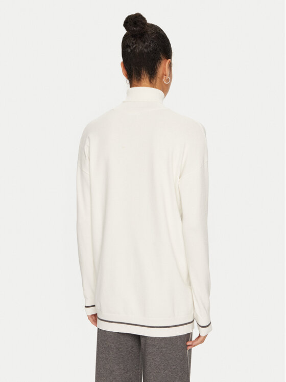 Liu Jo Sport Liu Jo Sport Rollkragenpullover TF4316 MS63M Weiß Regular Fit