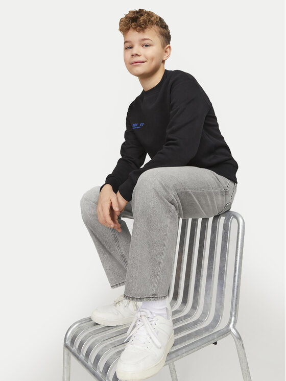 Jack & Jones Junior Jack & Jones Junior Jeansy Chris 12251577 Szary Relaxed Fit