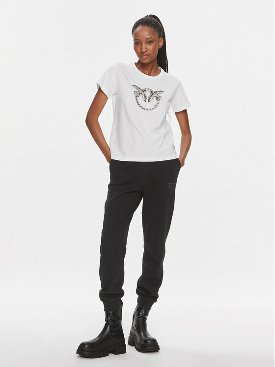 PINKO Pinko T-särk Quentin 100535 A1R7 Valge Regular Fit