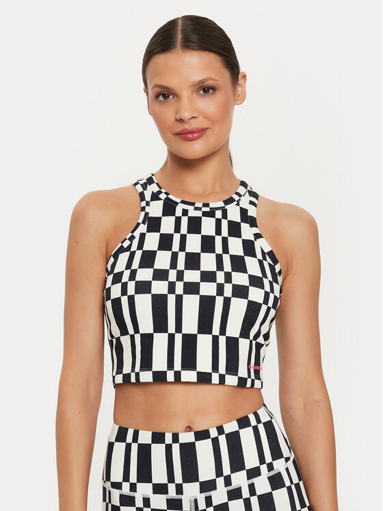 Converse Converse Marškinėliai W Wordmark Aop Tank Top 10026989-A01 Spalvota Skinny Fit