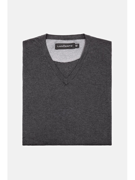 Lancerto Lancerto Sweter Robin Szary Regular Fit