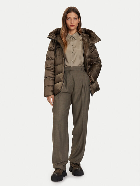 Bomboogie Bomboogie Пухено яке Rome GW6012TDLC5 Зелен Regular Fit