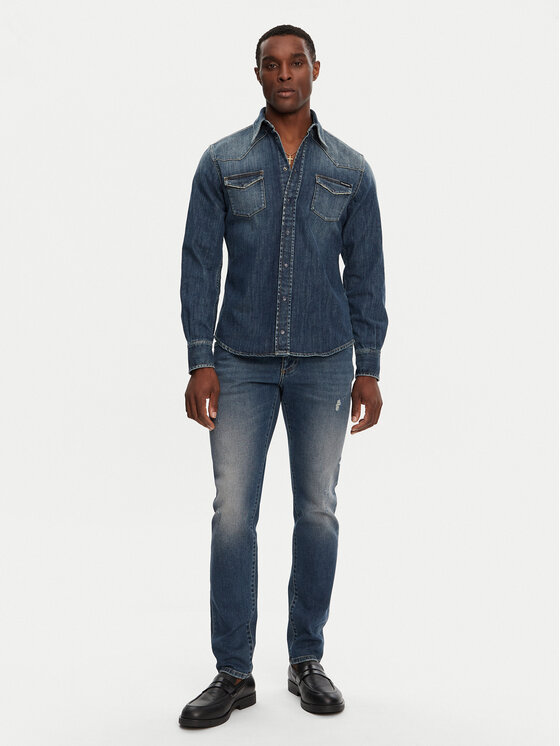 Dolce&Gabbana Dolce&Gabbana Koszula jeansowa G5JC8D G8GW9 Granatowy Regular Fit