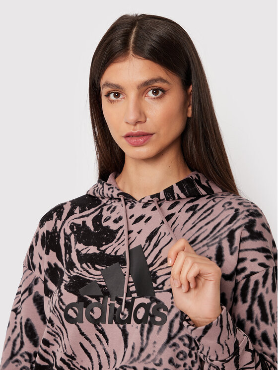 adidas adidas Суитшърт Future Icons Animal HC6352 Розов Relaxed Fit