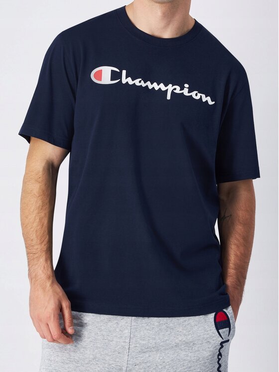 Champion Champion T-Shirt 220256-B501 Niebieski Standard Fit