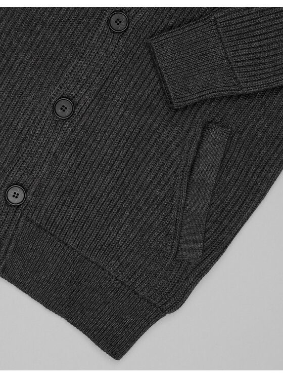 Borgio Borgio Kardigan magnano_gr Szary Regular Fit