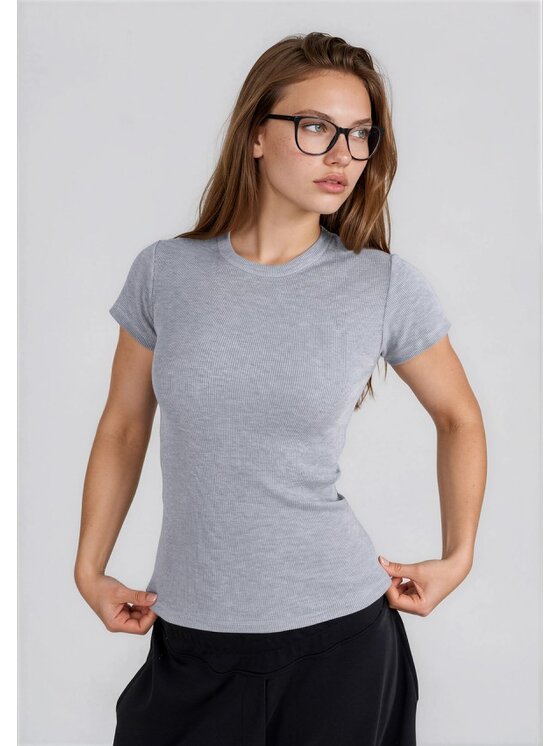 DKaren Sport DKaren Sport Bluzka EQ33 Szary Classic Fit