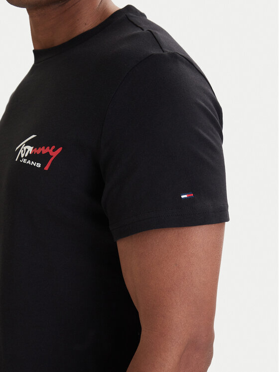 Tommy Jeans Tommy Jeans T-Shirt DM0DM22538 Černá Slim Fit