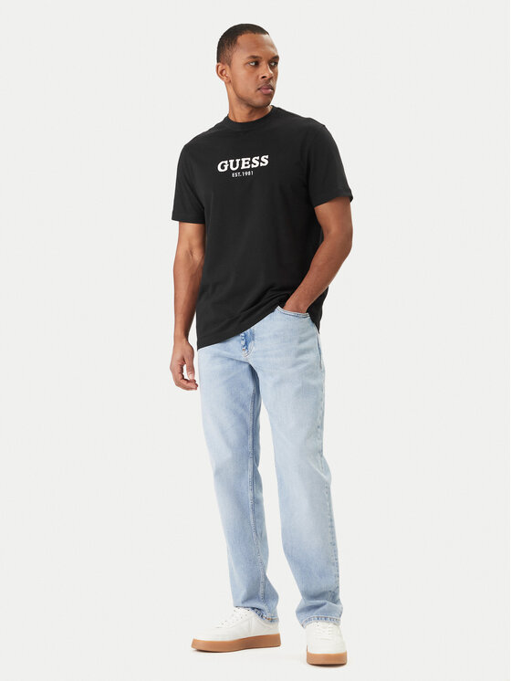 Guess Guess T-shirt M6GI16 K3032 Crna Regular Fit