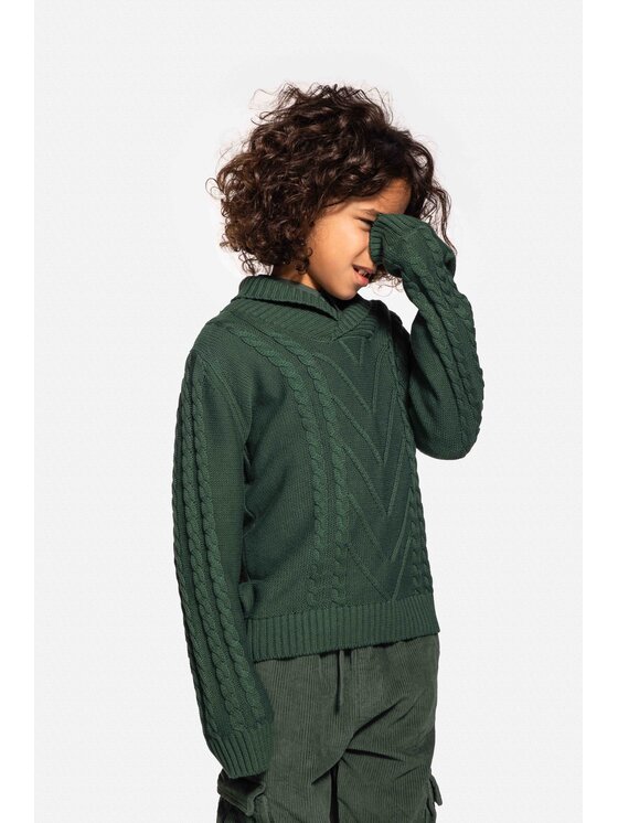 Coccodrillo Coccodrillo Sweter ZC3172101CBJ-011 Zielony Regular Fit