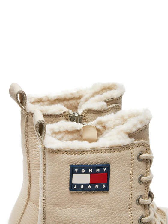 Tommy Jeans Tommy Jeans Ботильйони Tjw Urban Boot Tumbled EN0EN02317 Бежевий