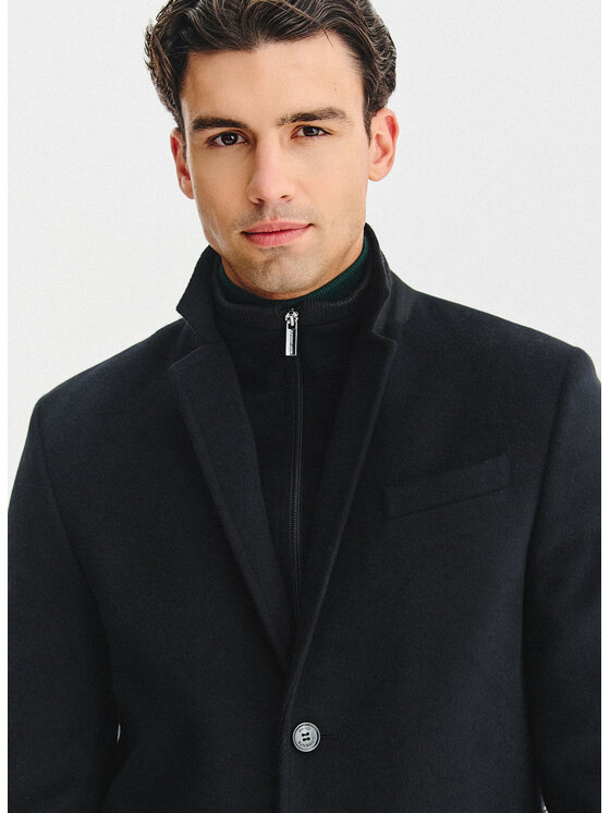 Pako Lorente Pako Lorente Płaszcz zimowy P25WF-7X-017 Czarny Classic Fit