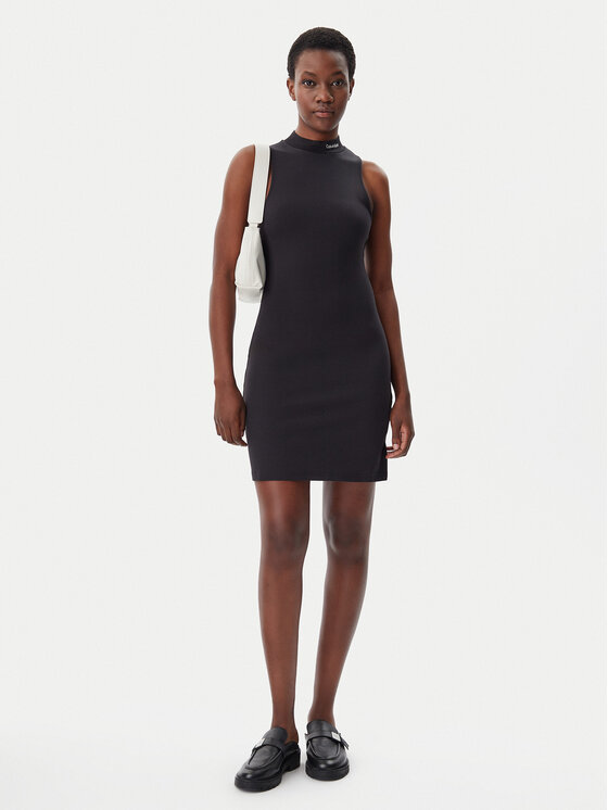 Calvin Klein Jeans Calvin Klein Jeans Rochie de zi Logo J20J225290 Negru Slim Fit