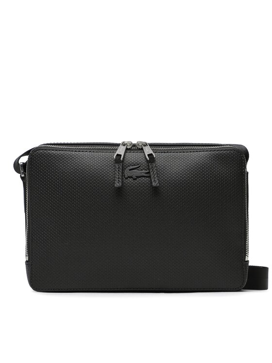 Geantă crossover Lacoste Split Cow Leather NH3270CE Negru