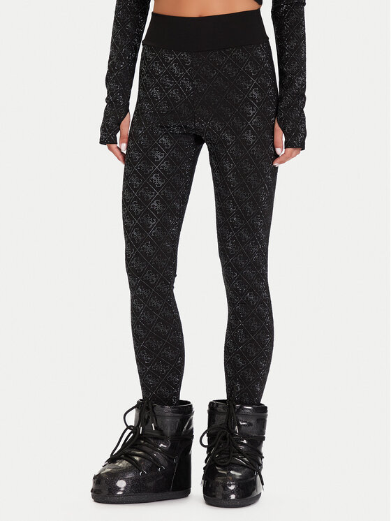 Guess Guess Colanți W5BB73 K7182 Negru Slim Fit