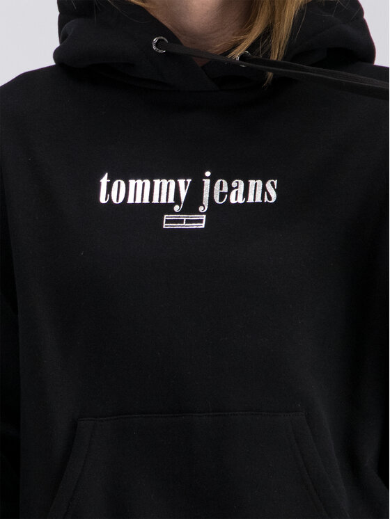 Tommy Jeans Tommy Jeans Sweatshirt Tjw Metallic DW0DW06776 Schwarz Loose Fit