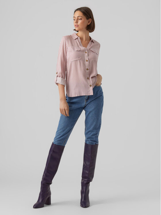 Vero Moda Vero Moda Marškiniai Bumpy 10275283 Rožinė Regular Fit