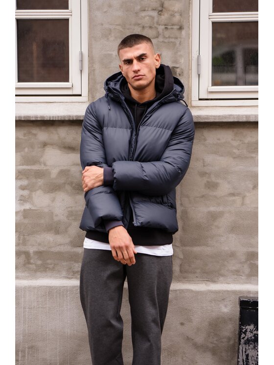 TeeShoppen TeeShoppen Płaszcz 'Basic Collection' Granatowy Regular Fit