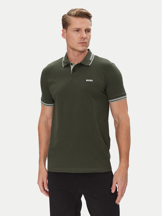 BOSS BOSS Tricou polo Paul 50506193 Verde Slim Fit