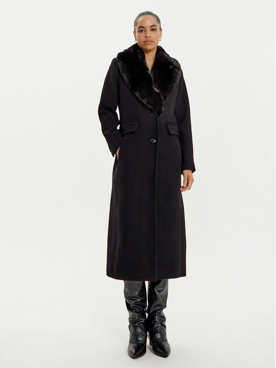MICHAEL Michael Kors MICHAEL Michael Kors Płaszcz wełniany 77B6781M12 Czarny Regular Fit