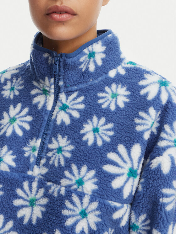 Roxy Roxy Флісовий реглан Jive Talking Bonded ERJPF03208 Голубий Oversize