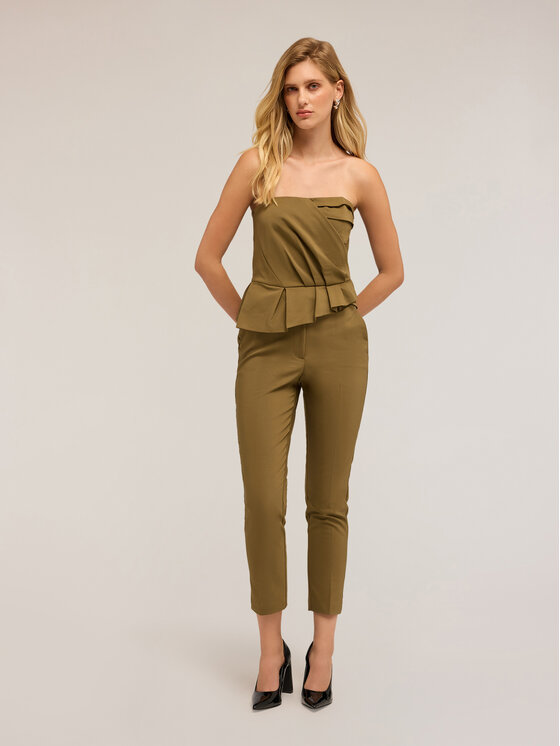 Motivi Motivi Pantaloni di tessuto P069Q004098N035 Verde Regular Fit