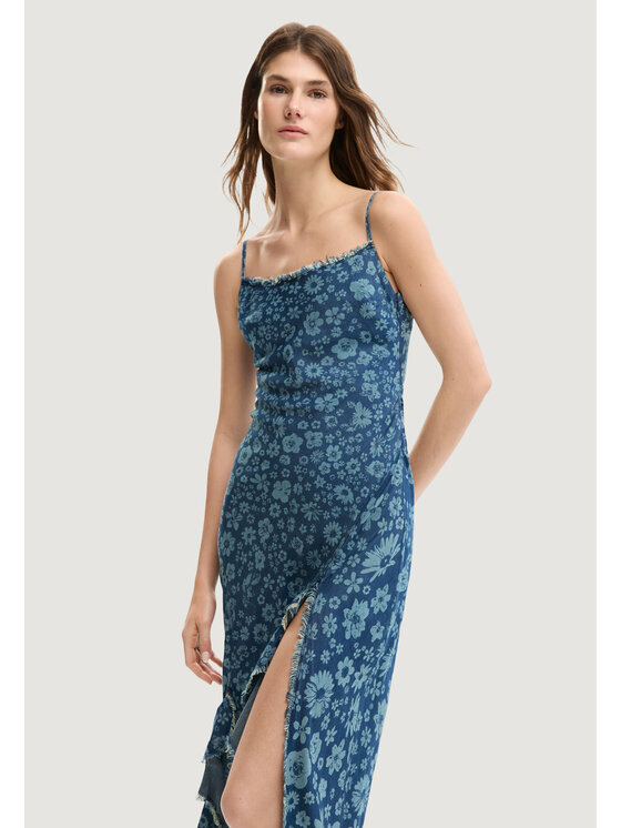 Desigual Desigual Sukienka codzienna VEST_CHAM Niebieski Egg Fit