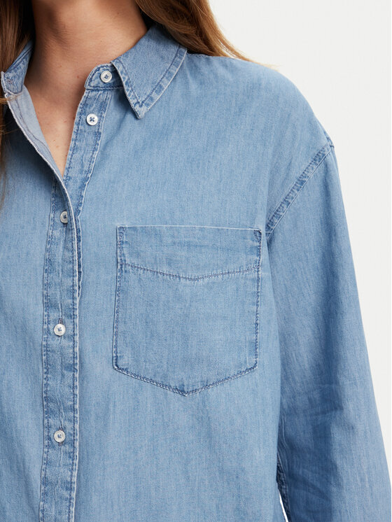 United Colors Of Benetton United Colors Of Benetton Koszula jeansowa 5DHJDQ07U Granatowy Regular Fit