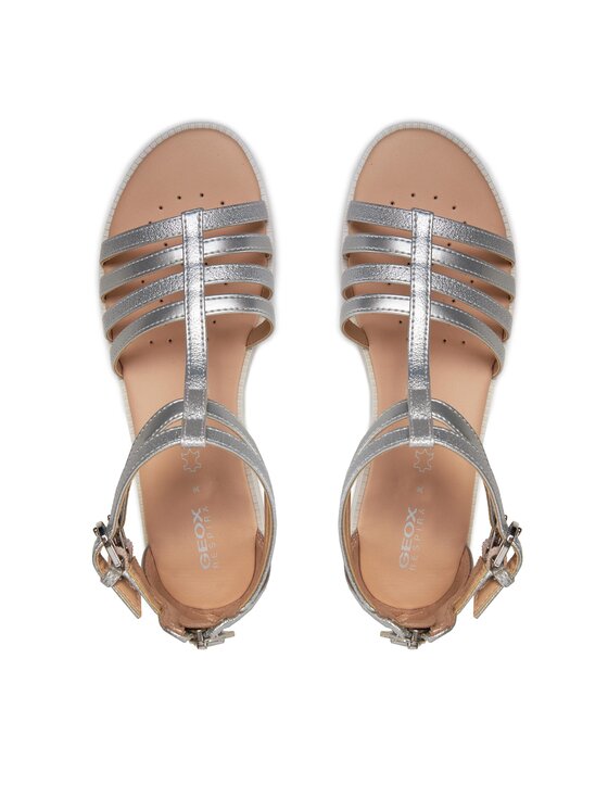 Geox Geox Sandale J Sandal Karly Girl J7235D 0QDAJ C1007 D Srebrna