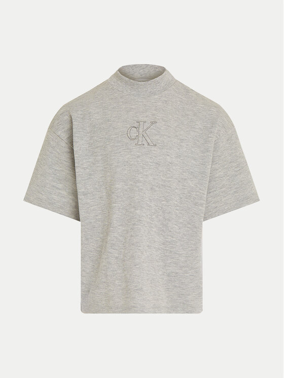 Calvin Klein Jeans T-krekls Stitch Monogram IG0IG02537 Pelēks Regular Fit