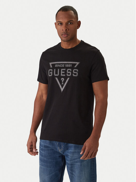 Guess Tricou M6RI09 I3Z14 Negru Regular Fit