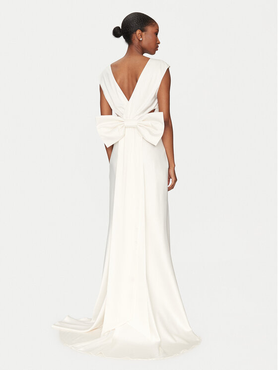 YAS YAS Sukienka wieczorowa Dottea 26036356 Biały Regular Fit
