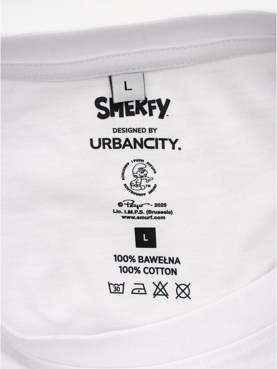 Smerfy Smerfy T-Shirt 131799 Biały Oversize