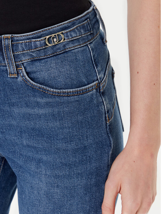 Liu Jo Liu Jo Jeans hlače UF5013 D0277 78920 Mornarsko modra Slim Fit