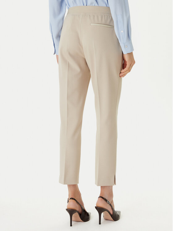 BOSS BOSS Текстилни панталони Tapria 50556341 Бежов Slim Fit