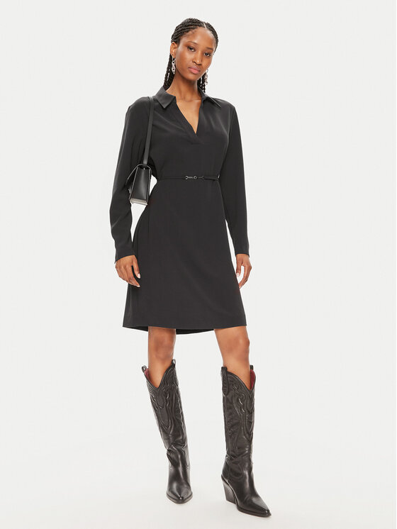 Calvin Klein Calvin Klein Φόρεμα πουκάμισο K20K207152 Μαύρο Regular Fit