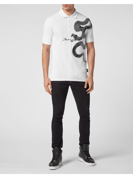 PHILIPP PLEIN PHILIPP PLEIN Polo 2285 Bianco Slim Fit