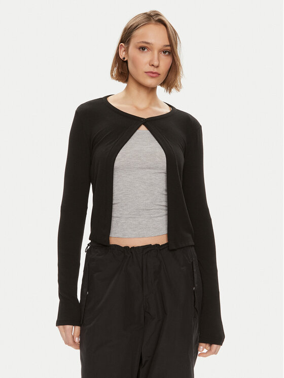 Gina Tricot Kardigán 22994 Čierna Regular Fit
