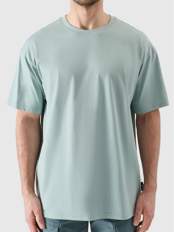 4F 4F T-Shirt 4FRSS24TTSHM2543-47S Πράσινο Oversize