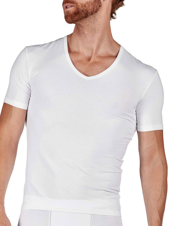 Huber Huber Tričko 112010 Biela Slim Fit