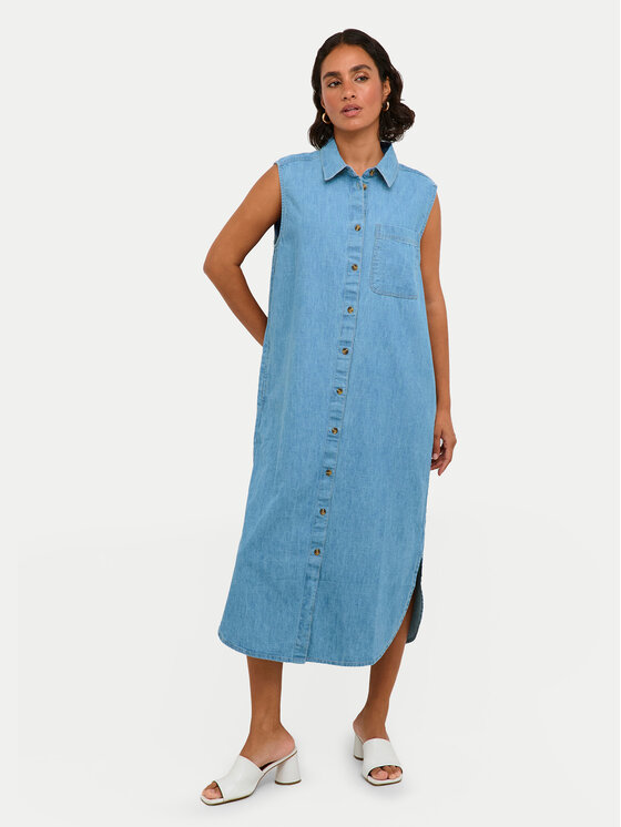 Kaffe Kaffe Jeans haljina Louise 10508518 Plava Regular Fit